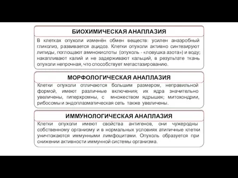 Клетки опухоли имеют свойства антигенов, они чужеродны собственному организму и