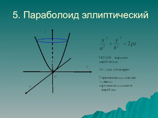 5. Параболоид эллиптический