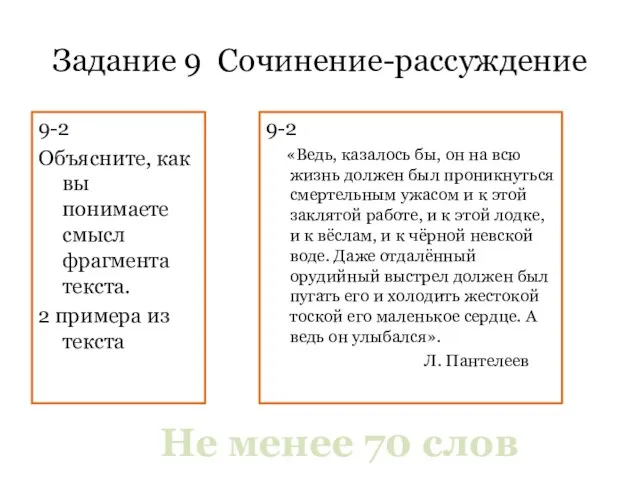 9-2 Объясните, как вы понимаете смысл фрагмента текста. 2 примера