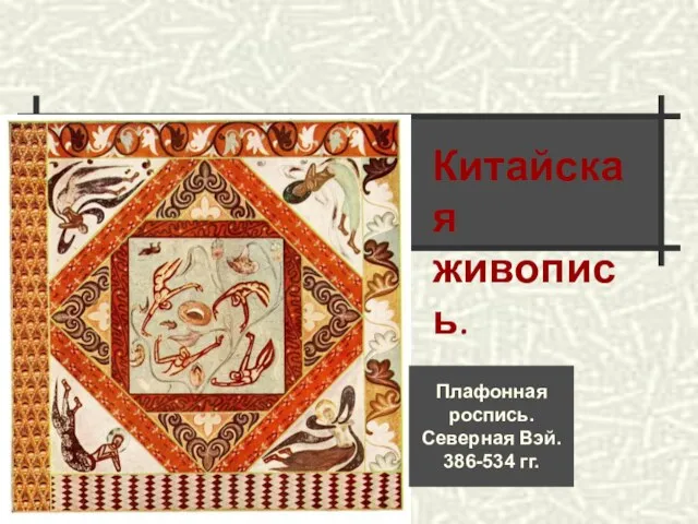 Китайская живопись. Плафонная роспись. Северная Вэй. 386-534 гг.