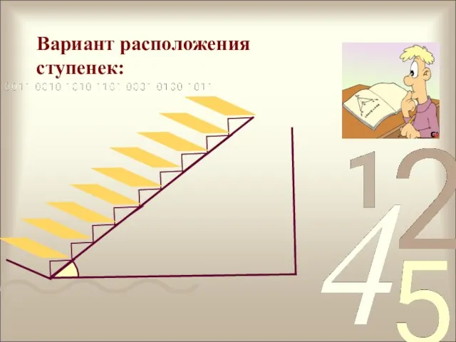 Вариант расположения ступенек: