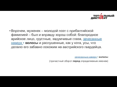 Впрочем, муженек – молодой поэт с прибалтийской фамилией – был