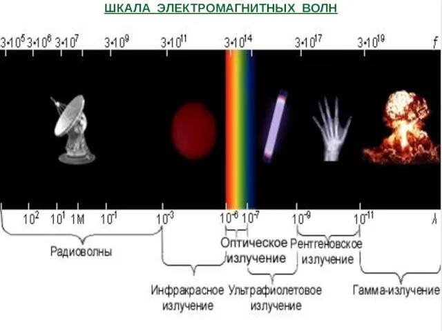 ШКАЛА ЭЛЕКТРОМАГНИТНЫХ ВОЛН