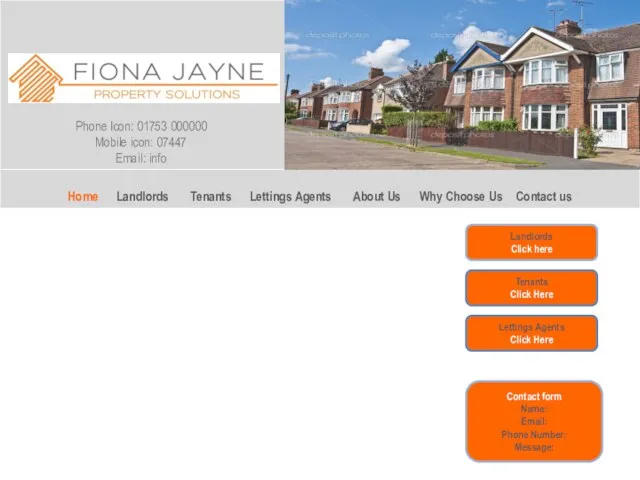 Phone Icon: 01753 000000 Mobile icon: 07447 Email: info Lettings