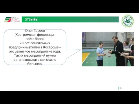 ОТЗЫВЫ Олег Гареев (Костромская федерация пейнтбола): «Слет социальных предпринимателей в