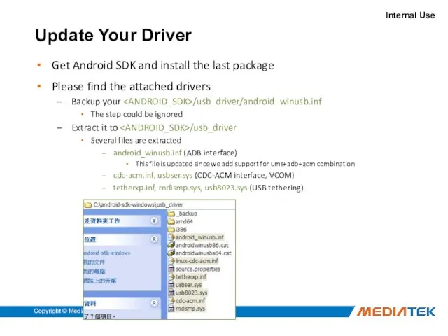 Update Your Driver Get Android SDK and install the last
