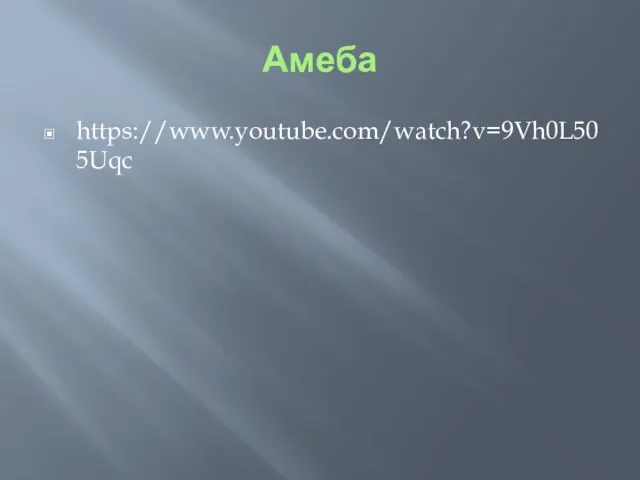 Амеба https://www.youtube.com/watch?v=9Vh0L505Uqc