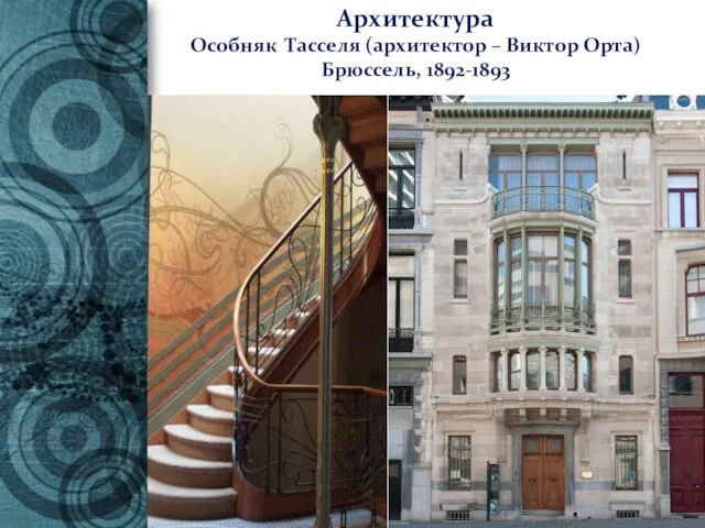 Архитектура Особняк Тасселя (архитектор – Виктор Орта) Брюссель, 1892-1893