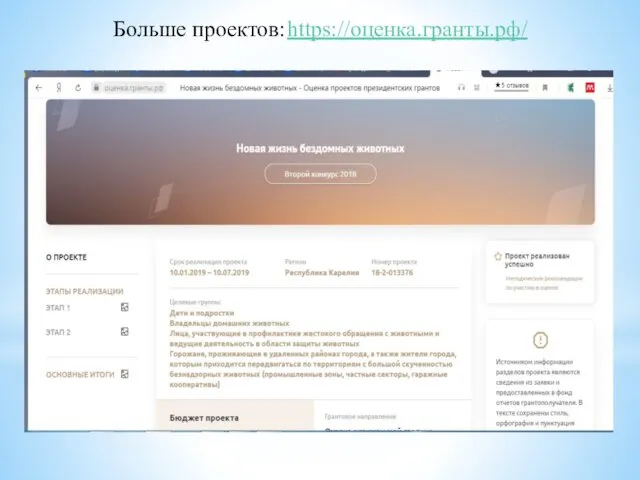 Больше проектов: https://оценка.гранты.рф/