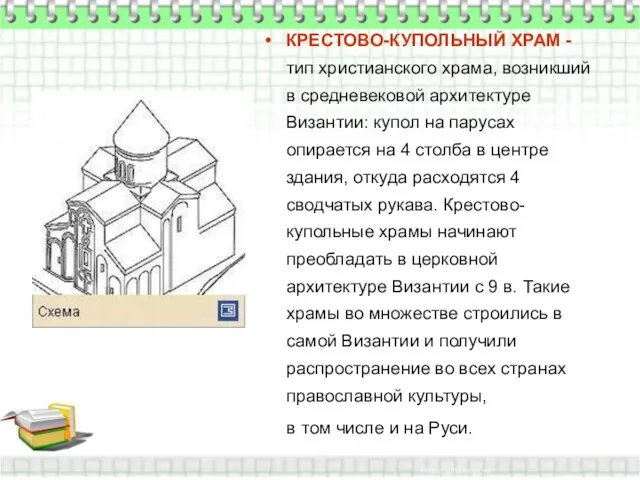 КРЕСТОВО-КУПОЛЬНЫЙ ХРАМ - тип христианского храма, возникший в средневековой архитектуре