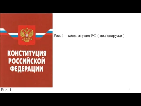 Рис. 1 – конституция РФ ( вид снаружи ) Рис. 1