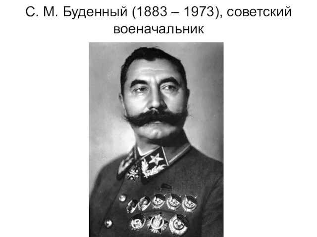 С. М. Буденный (1883 – 1973), советский военачальник