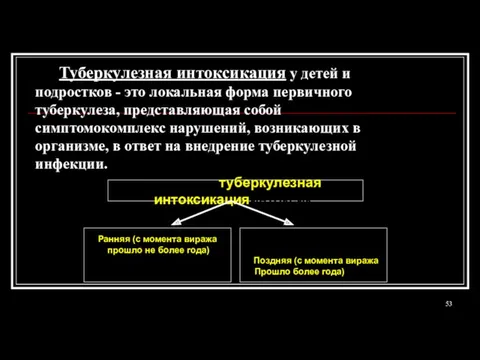 Туберкулезная интоксикация у детей и подростков - это локальная форма