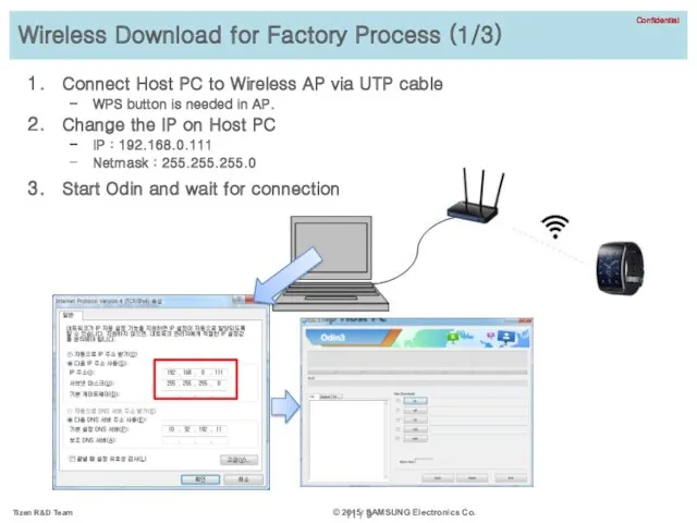 Wireless Download for Factory Process (1/3) Connect Host PC to