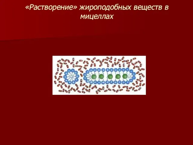 «Растворение» жироподобных веществ в мицеллах