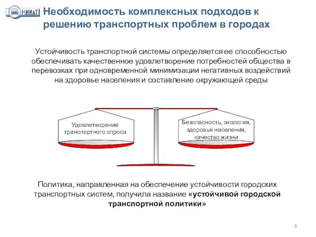 Необходимость комплексных подходов к решению транспортных проблем в городах Устойчивость