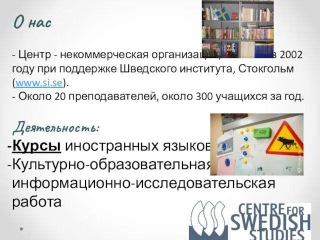 О нас - Центр - некоммерческая организация, основан в 2002