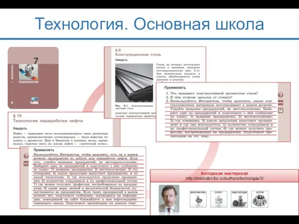 Технология. Основная школа Авторская мастерская http://metodist.lbz.ru/authors/techologia/3/