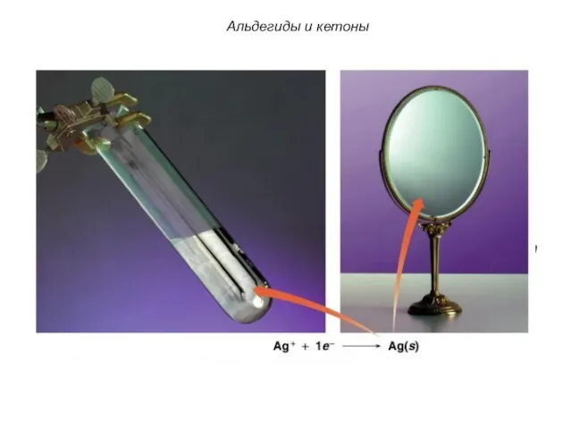 Альдегиды и кетоны ацетальдегид уксусная кислота б) Реакция «серебряного зеркала»: