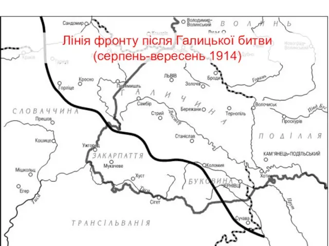 Лінія фронту після Галицької битви (серпень-вересень 1914)