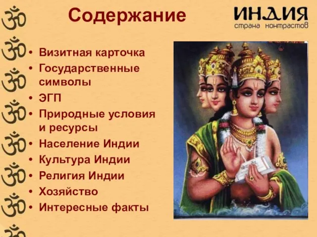 Содержание Визитная карточка Государственные символы ЭГП Природные условия и ресурсы