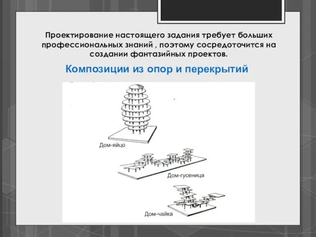 Проектирование настоящего задания требует больших профессиональных знаний , поэтому сосредоточится