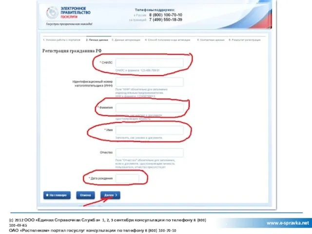 , www.e-spravka.net (c) 2012 ООО «Единая Справочная Служба» 1, 2,