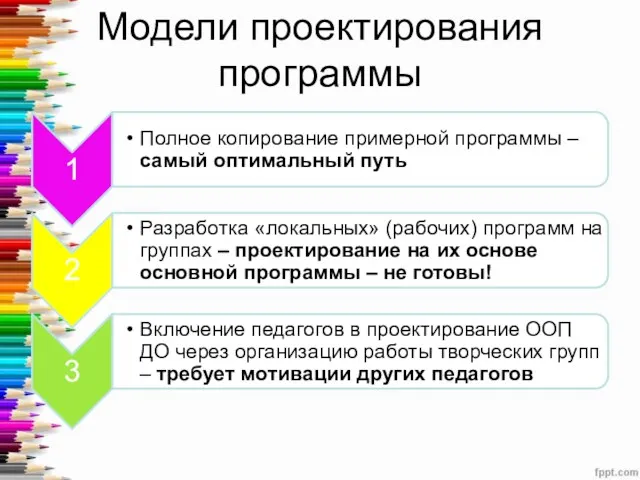 Модели проектирования программы