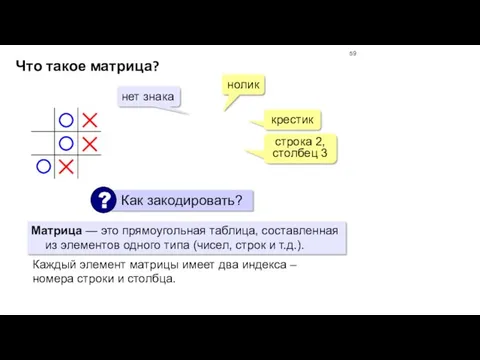 Что такое матрица? Матрица — это прямоугольная таблица, составленная из