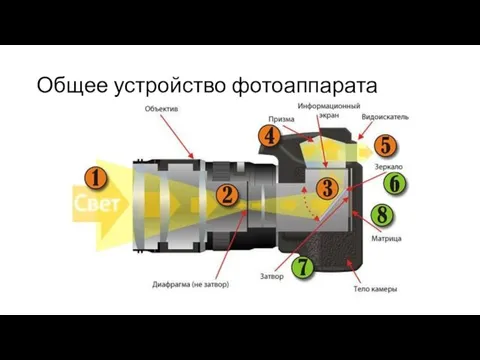 Общее устройство фотоаппарата