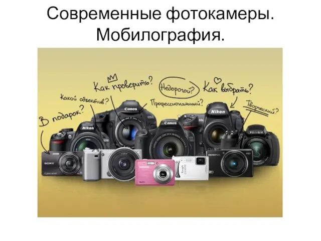 Современные фотокамеры. Мобилография.