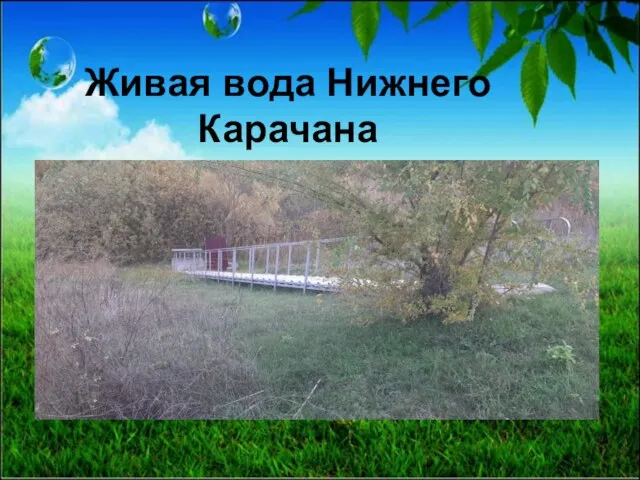 Живая вода Нижнего Карачана