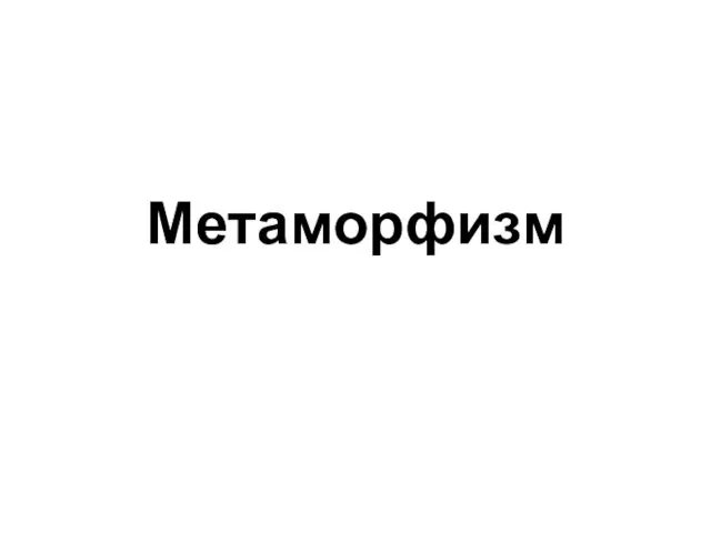 Метаморфизм