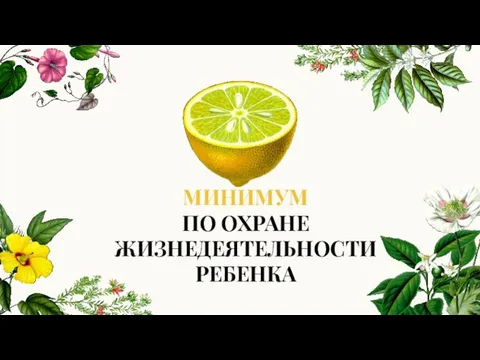 МИНИМУМ ПО ОХРАНЕ ЖИЗНЕДЕЯТЕЛЬНОСТИ РЕБЕНКА