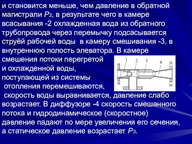 и становится меньше, чем давление в обратной магистрали Р2, в