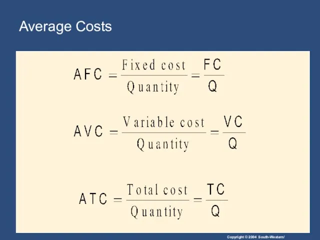 Average Costs