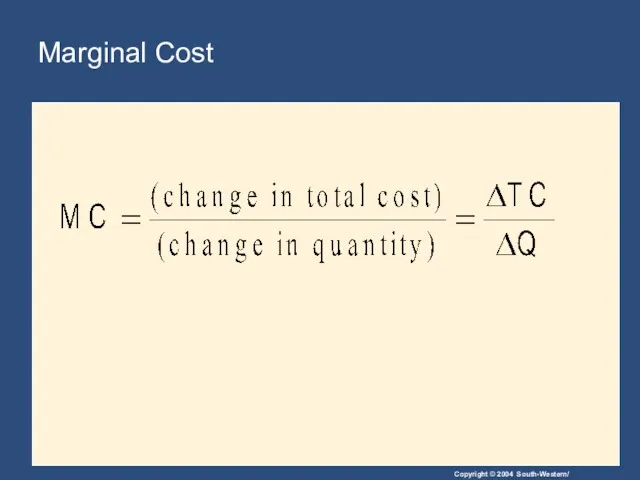 Marginal Cost