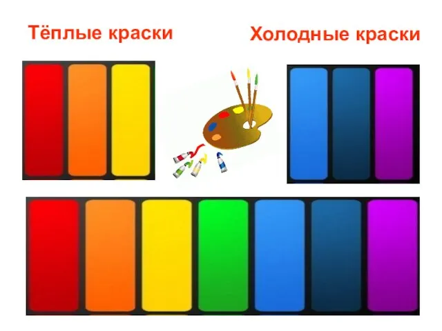 Тёплые краски Холодные краски