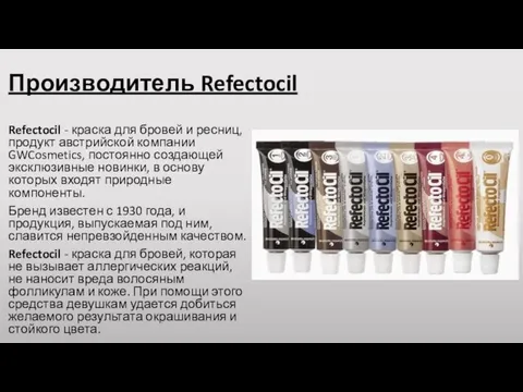 Производитель Refectocil Refectocil - краска для бровей и ресниц, продукт