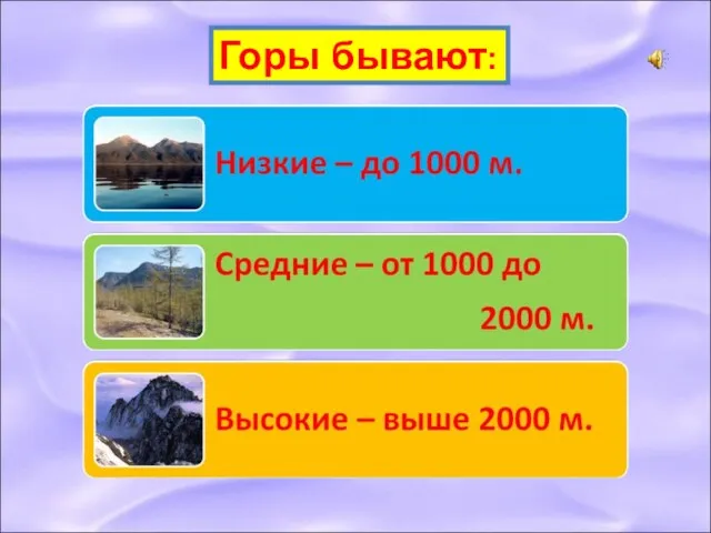 Горы бывают: