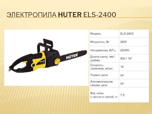 ЭЛЕКТРОПИЛА HUTER ELS-2400