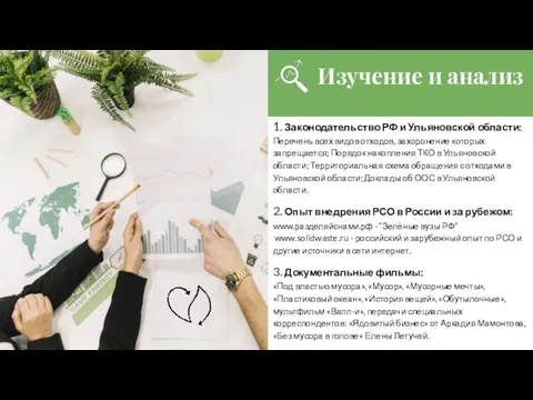 Изучение и анализ 1. Законодательство РФ и Ульяновской области: Перечень