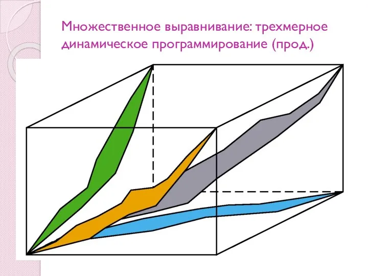 Множественное выравнивание: трехмерное динамическое программирование (прод.)