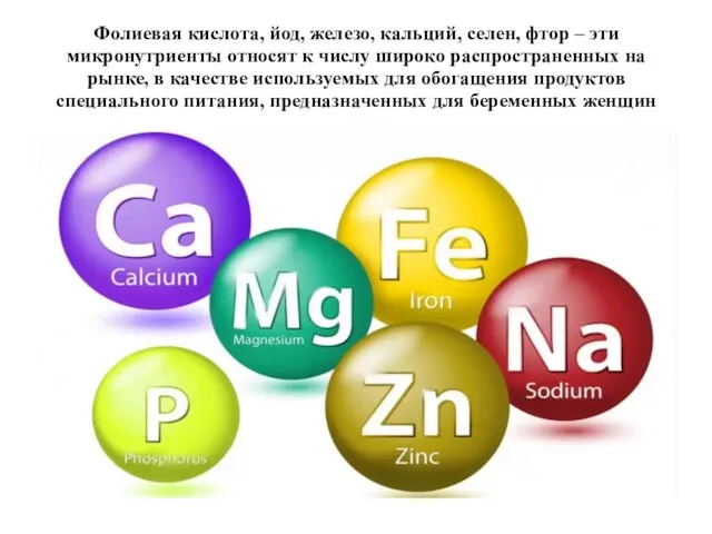 Фолиевая кислота, йод, железо, кальций, селен, фтор – эти микронутриенты