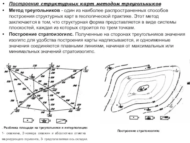 Построение структурных карт методом треугольников Метод треугольников - один из