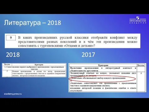 Литература – 2018 2018 2017