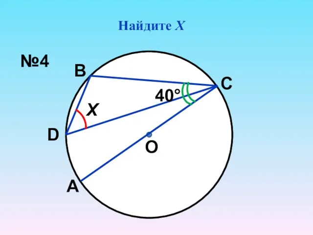 Найдите Х Х О 40° А D В С №4