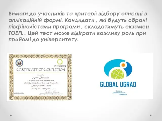 Вимоги до учасників та критерії відбору описані в аплікаційній формі.