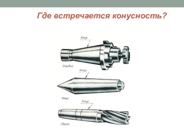 Где встречается конусность?