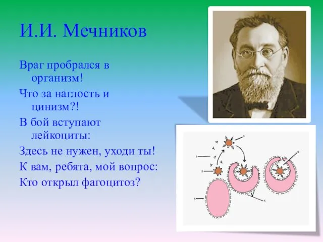 И.И. Мечников Враг пробрался в организм! Что за наглость и